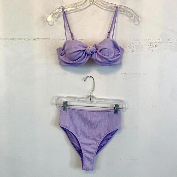 TRIANGL purple high rise bikini set sz S - Picture 2 of 8
